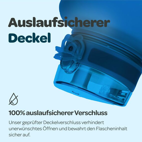 Hydracy Trinkflasche mit Fruchteinsatz - 2L Wasserflasche - BPA-freie Trinkflasche mit Zeitmarkierung Auslaufsichere Sportflasche - Kondensationsfrei für Sport und Outdoor