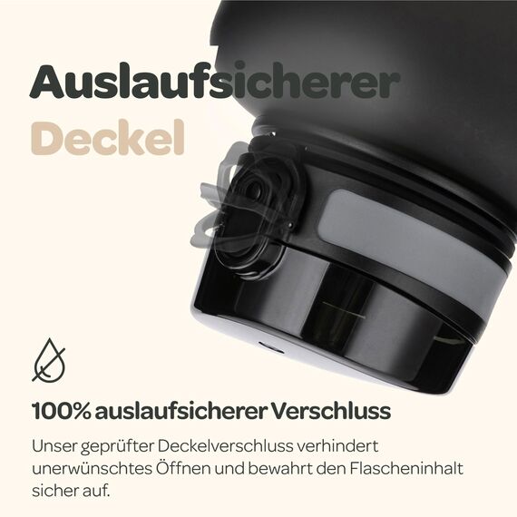 Hydracy Trinkflasche mit Fruchteinsatz - 2L Wasserflasche - BPA-freie Trinkflasche mit Zeitmarkierung Auslaufsichere Sportflasche - Kondensationsfrei für Sport und Outdoor