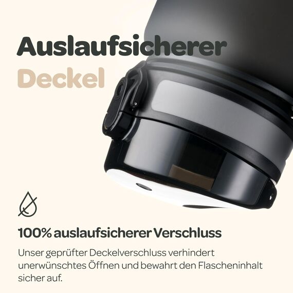 Hydracy Trinkflasche mit Fruchteinsatz - 500ml Wasserflasche - BPA-freie Trinkflasche mit Zeitmarkierung Auslaufsichere Sportflasche - Kondensationsfrei für Sport und Outdoor