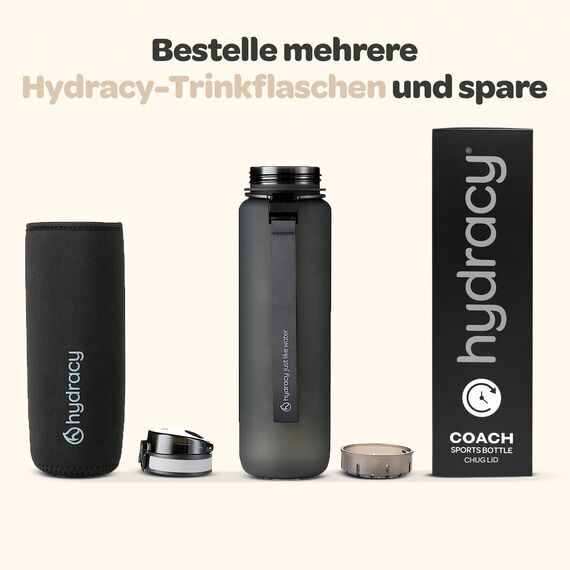 Hydracy Trinkflasche mit Fruchteinsatz - 500ml Wasserflasche - BPA-freie Trinkflasche mit Zeitmarkierung Auslaufsichere Sportflasche - Kondensationsfrei für Sport und Outdoor