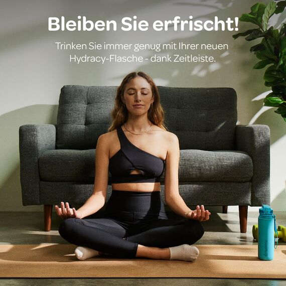 Hydracy Trinkflasche mit Fruchteinsatz - 500ml Wasserflasche - BPA-freie Trinkflasche mit Zeitmarkierung Auslaufsichere Sportflasche - Kondensationsfrei für Sport und Outdoor
