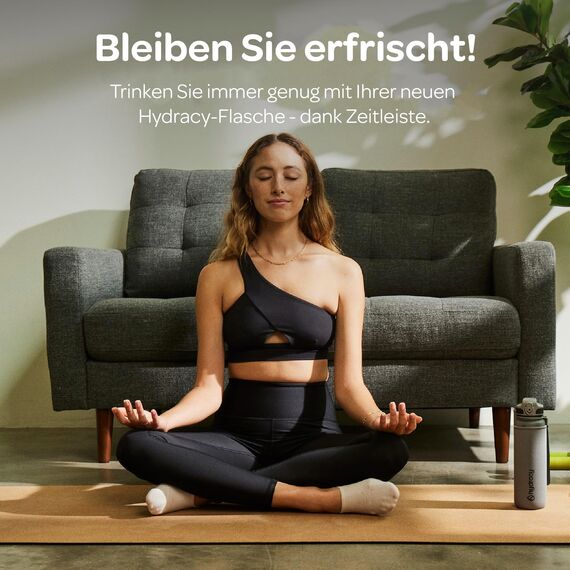 Hydracy Trinkflasche mit Fruchteinsatz - 500ml Wasserflasche - BPA-freie Trinkflasche mit Zeitmarkierung Auslaufsichere Sportflasche - Kondensationsfrei für Sport und Outdoor