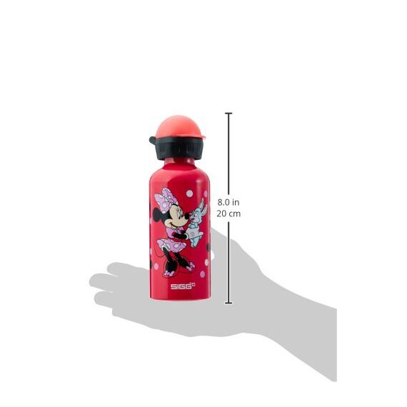 SIGG Minnie Mouse Kinder Trinkflasche (0.4 L), schadstofffreie Kinderflasche mit auslaufsicherem Deckel, federleichte Trinkflasche aus Aluminium