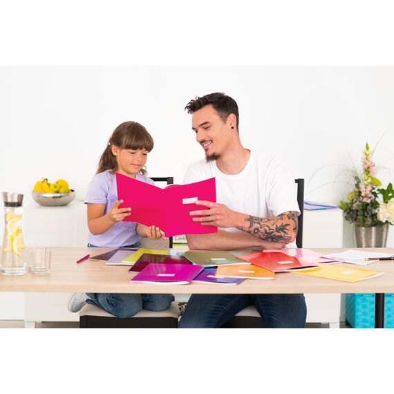 HERMA 19749 Heftumschläge A4 Karton Pink, 10 Stück, Hefthüllen mit Beschriftungsfeld aus stabilem & extra starkem Papier, Heftschoner Set für Schulhefte, farbig