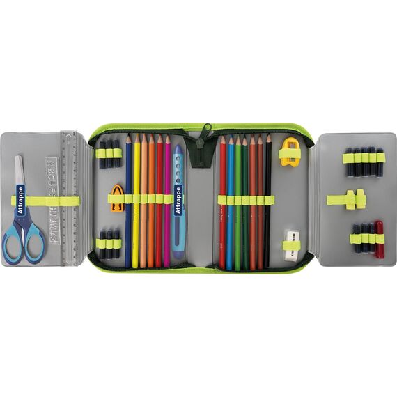 Eberhard Faber 577589 - Federmäppchen Pferd, mit 42 Schreibutensilien, Schüleretui befüllt (Packung mit 2)
