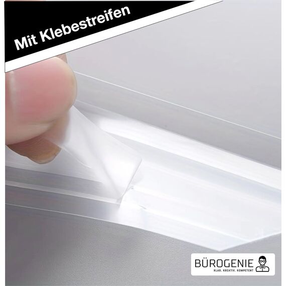 100x Buchumschlag klar & transparent Umschlag & Hefthülle - Buchschoner -DIN A4 – ideal für den Schutz von Büchern, Heften, Schulbüchern und Notizbüchern