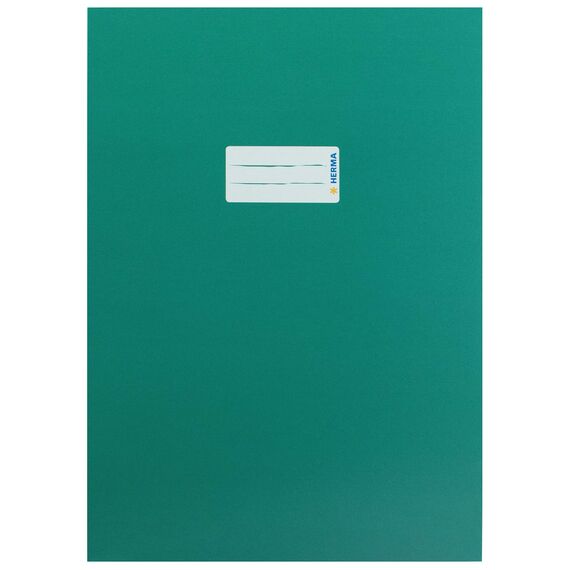 HERMA 20227 Heftumschläge A4 Karton Sortiment, 5 Stück, Hefthüllen mit Beschriftungsfeld aus stabilem & extra starkem Papier, Heftschoner Set für Schulhefte, farbig