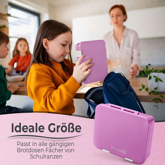 My Vesperbox® Brotdose für Kinder mit Fächern [JIN] - Lunchbox mit Trennfächern - Bento Box - Jausenbox - Brotzeitbox für Schule & Kindergarten - Vesperdose für Jungen & Mädchen