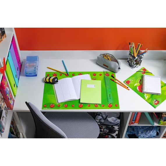HERMA 19766 Heftumschlag A5 Karton Hellgrün, Hefthülle mit Beschriftungsfeld aus stabilem & extra starkem Papier, Heftschoner für Schulhefte, farbig