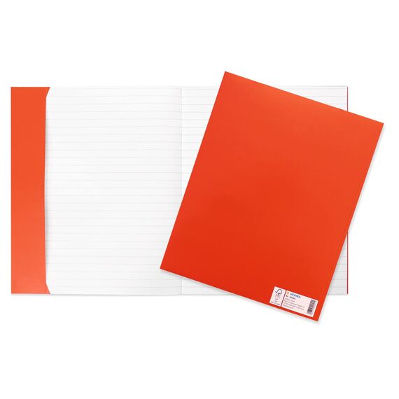 HERMA 20045 Heftumschlag Quart Karton Rot, Hefthülle mit Beschriftungsfeld aus stabilem & extra starkem Papier, Heftschoner für Schulhefte, farbig