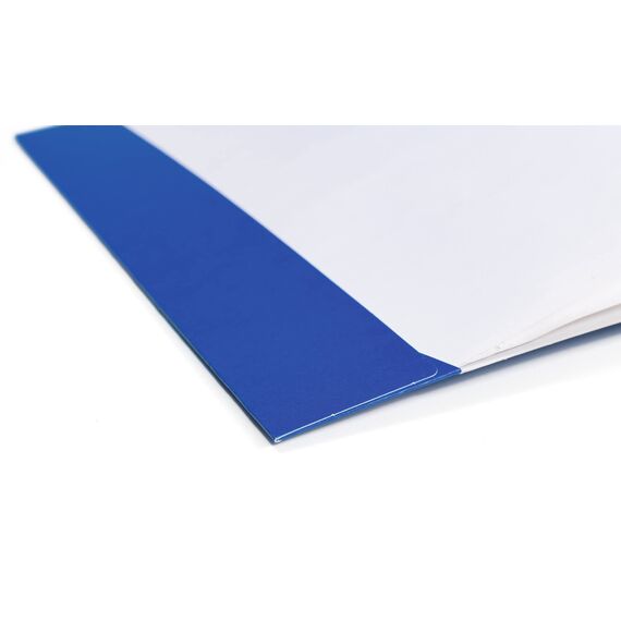 HERMA 20046 Heftumschlag Quart Karton Blau, Hefthülle mit Beschriftungsfeld aus stabilem & extra starkem Papier, Heftschoner für Schulhefte, farbig