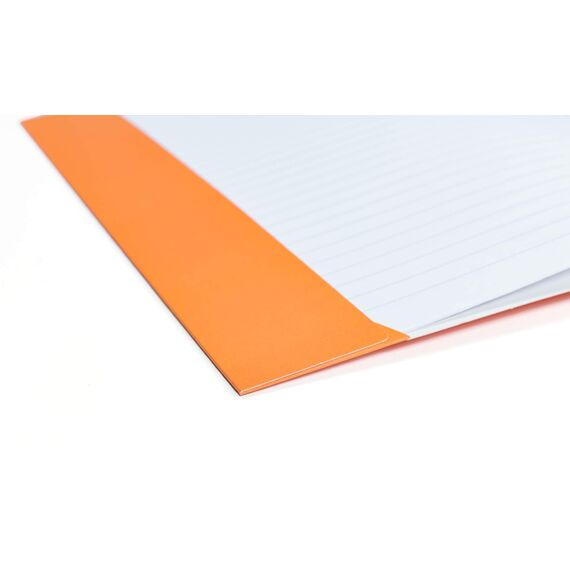HERMA 19761 Heftumschlag A5 Karton Orange, Hefthülle mit Beschriftungsfeld aus stabilem & extra starkem Papier, Heftschoner für Schulhefte, farbig
