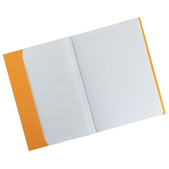 HERMA 19761 Heftumschlag A5 Karton Orange, Hefthülle mit Beschriftungsfeld aus stabilem & extra starkem Papier, Heftschoner für Schulhefte, farbig