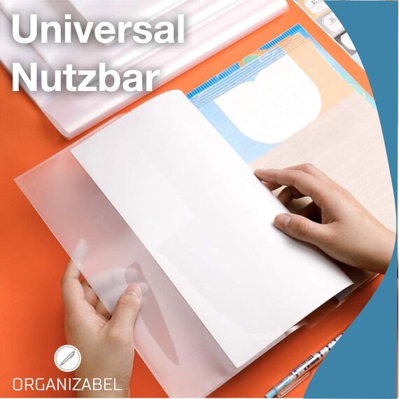 45x Buchhülle & Umschlag, DIN A4 Buchumschlag - durchsichtig & klar- für Bücher, Hefte und Schulmaterial- Buchhülle, Buchschoner & Hefthülle