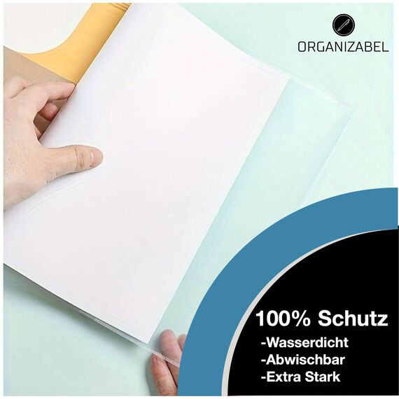 45x Buchhülle & Umschlag, DIN A4 Buchumschlag - durchsichtig & klar- für Bücher, Hefte und Schulmaterial- Buchhülle, Buchschoner & Hefthülle