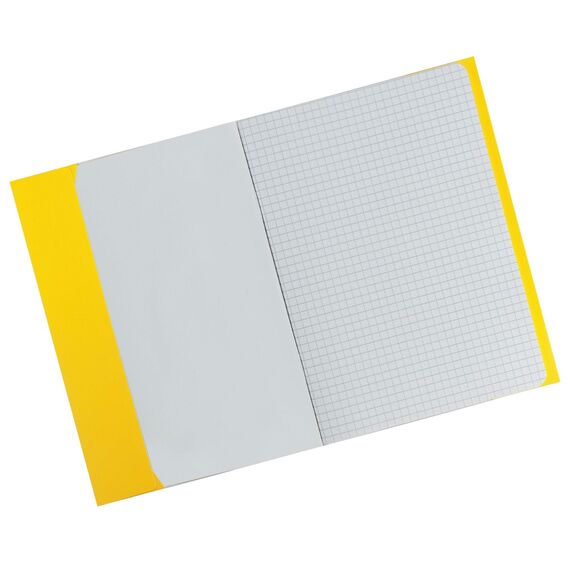 HERMA 19760 Heftumschlag A5 Karton Gelb, Hefthülle mit Beschriftungsfeld aus stabilem & extra starkem Papier, Heftschoner für Schulhefte, farbig
