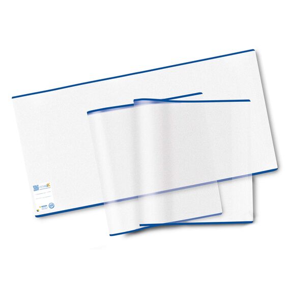 HERMA 20221 Buchumschläge 30 x 54 cm HERMÄX Classic, 3 Stück, Buchhüllen mit Beschriftungsetikett und Kantenschutz aus abwischbarer Polypropylen-Folie, Buchschoner Set für Schulbücher, transparent