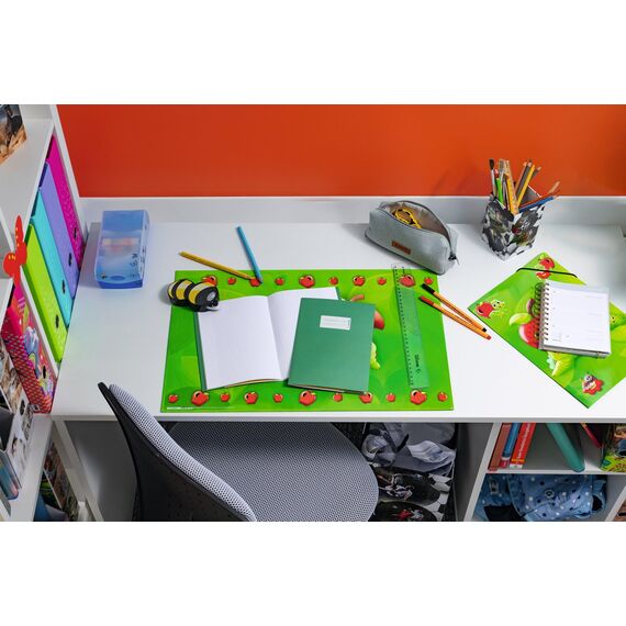 HERMA 19767 Heftumschläge A5 Karton Grün, 10 Stück, Hefthüllen mit Beschriftungsfeld aus stabilem & extra starkem Papier, Heftschoner Set für Schulhefte, farbig