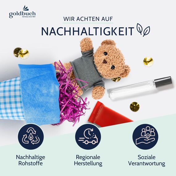 Schultüte 35cm Karo blau