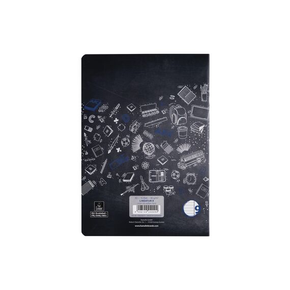 LANDRÉ Schulheft A5, 16 Blatt, Lineatur 9, liniert mit Rand, 10 Stück (Packung mit 2)