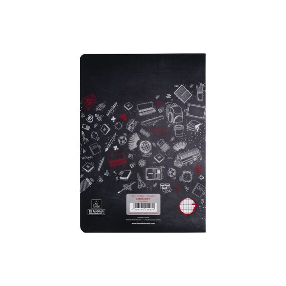 Land Reform 100050073 Basting, A5, 16 Blatt, kariert in Lineatur 7, 7 mm kariert, 80 g/qm feines, holzfreies Schreibpapier 10-er Pack, 3 Motive sortiert