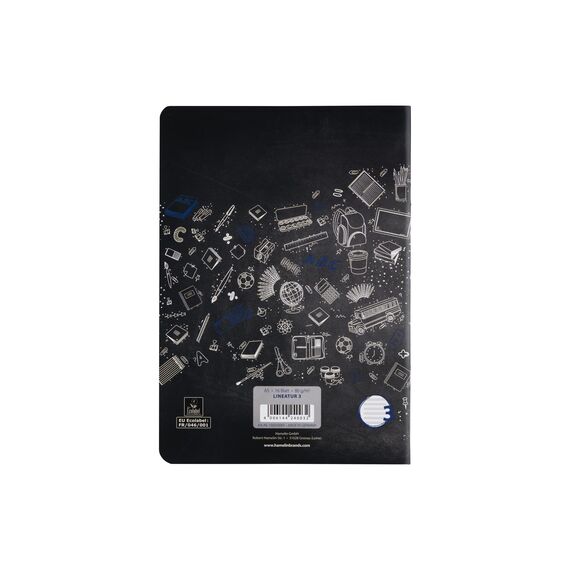Landre 100050069 Schulheft A5 liniert (16 Blatt a 80g/m² feines, hölzernes Schreibpapier mit Lineatur 3) 10-er Pack, in 3 Designs sortiert