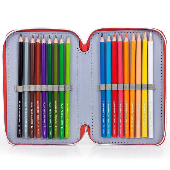 Clondo Jungen 3-Fach Federmäppchen für Avengers Fan – 45-teilig, komplett gefüllt – mit Schere, Kleber, Buntstiften 3.0 – Blau – ideal für Schule & als Geschenk – Iron Man, Captain America, Hulk