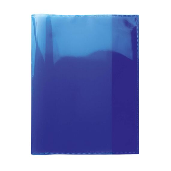 HERMA 19622 Heftumschläge Quart Transparent Blau, 10 Stück, Hefthüllen aus strapazierfähiger, abwischbarer & extra dicker Polypropylen-Folie, durchsichtige Heftschoner Set für Schulhefte, farbig