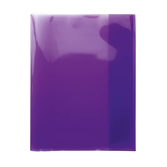 HERMA 19628 Heftumschläge Quart Transparent Violett Lila, 10 Stück, Hefthüllen aus strapazierfähiger, abwischbarer & extra dicker Polypropylen-Folie, durchsichtige Heftschoner für Schulhefte, farbig
