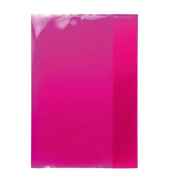 HERMA 19606 Heftumschläge A4 Transparent Pink Rosa, 10 Stück, Hefthüllen aus strapazierfähiger, abwischbarer & extra dicker Polypropylen-Folie, durchsichtige Heftschoner Set für Schulhefte, farbig
