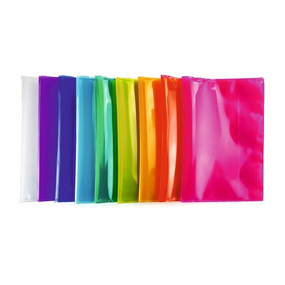 HERMA 19613 Heftumschläge A5 Transparent Grün, 10 Stück, Hefthüllen aus strapazierfähiger, abwischbarer & extra dicker Polypropylen-Folie, durchsichtige Heftschoner Set für Schulhefte, farbig