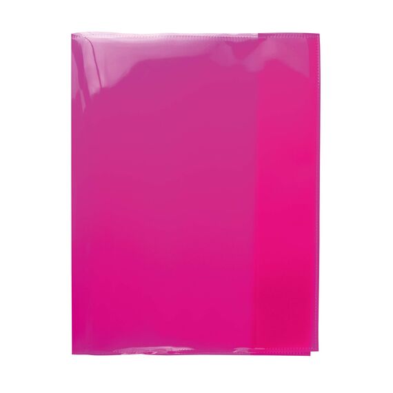 HERMA 19625 Heftumschläge Quart Transparent Pink Rosa, 10 Stück, Hefthüllen aus strapazierfähiger, abwischbarer & extra dicker Polypropylen-Folie, durchsichtige Heftschoner Set für Schulhefte, farbig
