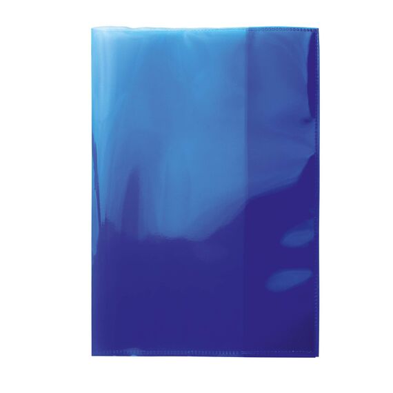 HERMA 19609 Heftumschläge A5 Transparent Blau, 10 Stück, Hefthüllen aus strapazierfähiger, abwischbarer & extra dicker Polypropylen-Folie, durchsichtige Heftschoner Set für Schulhefte, farbig