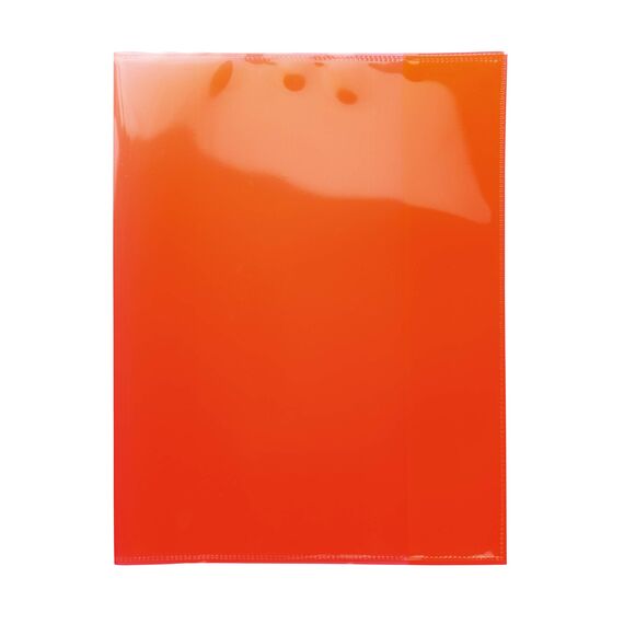 HERMA 19626 Heftumschläge Quart Transparent Rot, 10 Stück, Hefthüllen aus strapazierfähiger, abwischbarer & extra dicker Polypropylen-Folie, durchsichtige Heftschoner Set für Schulhefte, farbig
