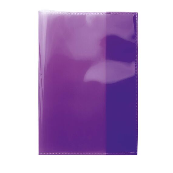 HERMA 19617 Heftumschläge A5 Transparent Violett Lila, 10 Stück, Hefthüllen aus strapazierfähiger, abwischbarer & extra dicker Polypropylen-Folie, durchsichtige Heftschoner Set für Schulhefte, farbig