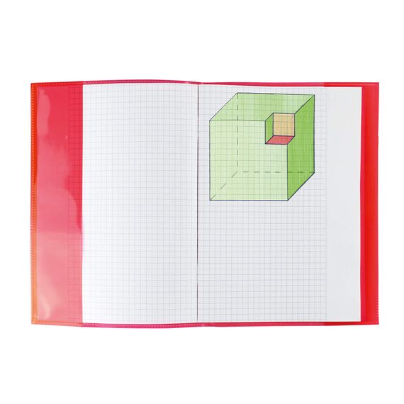 HERMA 19616 Heftumschläge A5 Transparent Rot, 10 Stück, Hefthüllen aus strapazierfähiger, abwischbarer & extra dicker Polypropylen-Folie, durchsichtige Heftschoner Set für Schulhefte, farbig