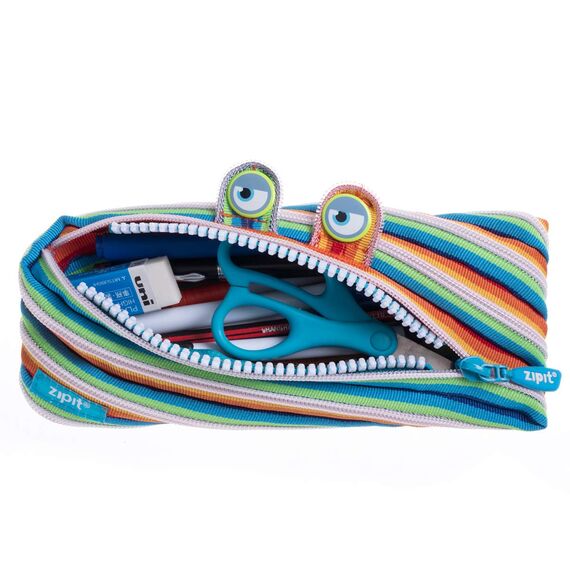 ZIPIT Monster Federmäppchen für Kinder, Großes Mäppchen für die Schule, Monster Etui für Jungen und Mädchen, Federmappe Bunt