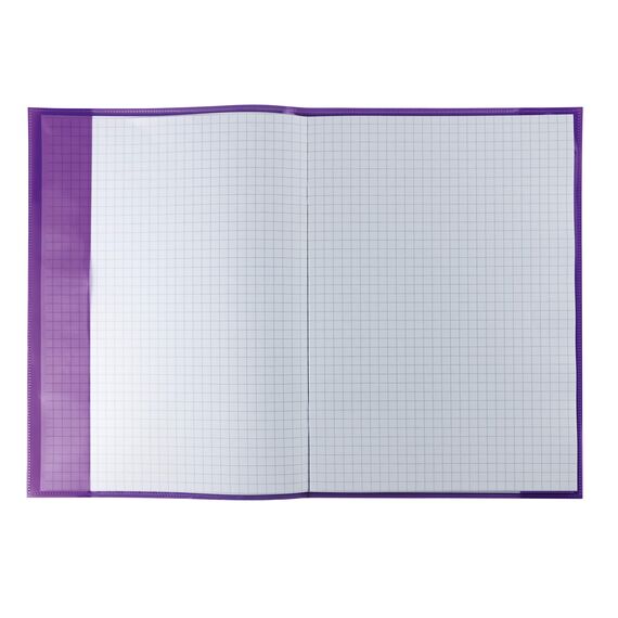 HERMA 19608 Heftumschläge A4 Transparent Violett Lila, 10 Stück, Hefthüllen aus strapazierfähiger, abwischbarer & extra dicker Polypropylen-Folie, durchsichtige Heftschoner Set für Schulhefte, farbig