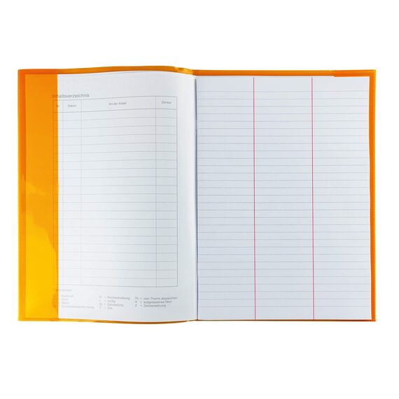 HERMA 19605 Heftumschläge A4 Transparent Orange, 10 Stück, Hefthüllen aus strapazierfähiger, abwischbarer & extra dicker Polypropylen-Folie, durchsichtige Heftschoner Set für Schulhefte, farbig