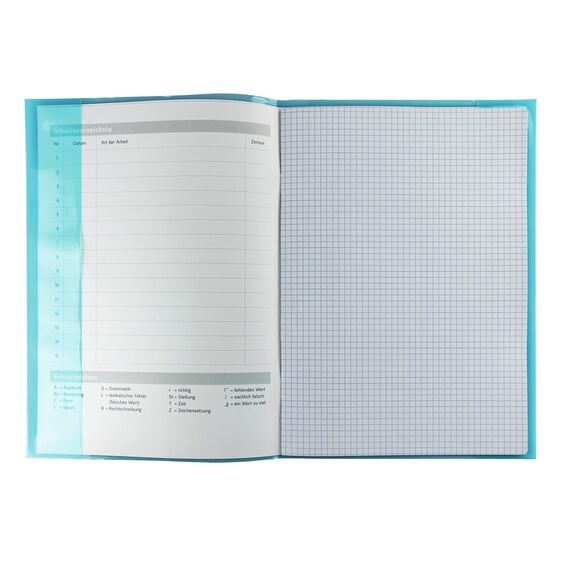 HERMA 19603 Heftumschläge A4 Transparent Türkis, 10 Stück, Hefthüllen aus strapazierfähiger, abwischbarer & extra dicker Polypropylen-Folie, durchsichtige Heftschoner Set für Schulhefte, farbig