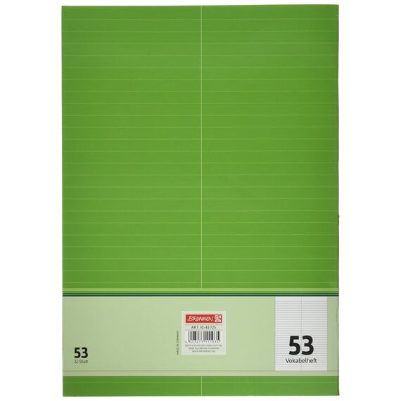 Brunnen 1043725 Vokabelheft (A4, 32 Blatt, liniert, mit Teilungslinie) (Packung mit 2)