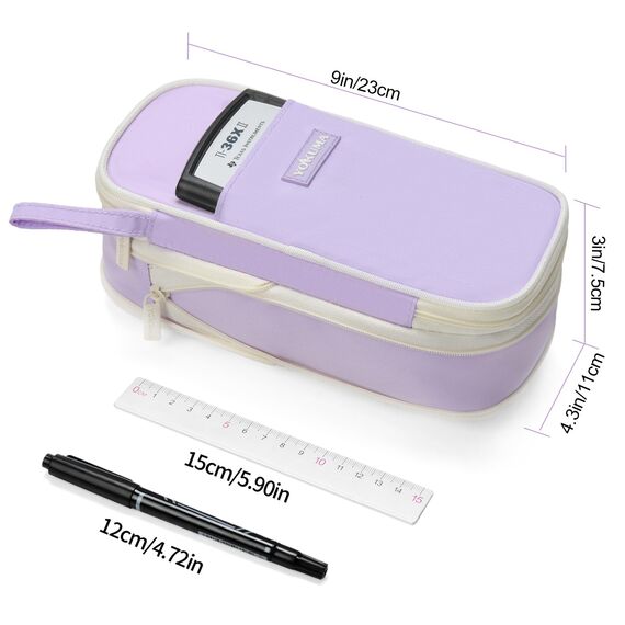 YOKUMA federmäppchen mäppchen federtasche federmappe etui Schule schlamppermäppchen groß Pencil case Aesthetic etui federmappe für Jungen mädchen Teenager Jungen (Lila, Eine Größe)