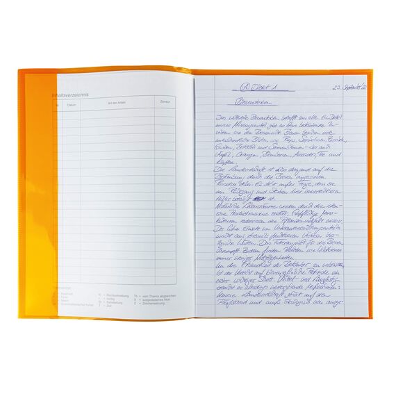 HERMA 19605 Heftumschläge A4 Transparent Orange, 10 Stück, Hefthüllen aus strapazierfähiger, abwischbarer & extra dicker Polypropylen-Folie, durchsichtige Heftschoner Set für Schulhefte, farbig