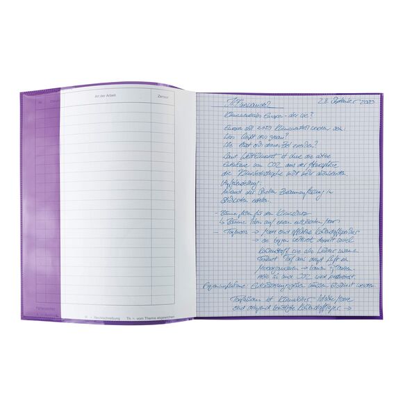 HERMA 19628 Heftumschläge Quart Transparent Violett Lila, 10 Stück, Hefthüllen aus strapazierfähiger, abwischbarer & extra dicker Polypropylen-Folie, durchsichtige Heftschoner für Schulhefte, farbig