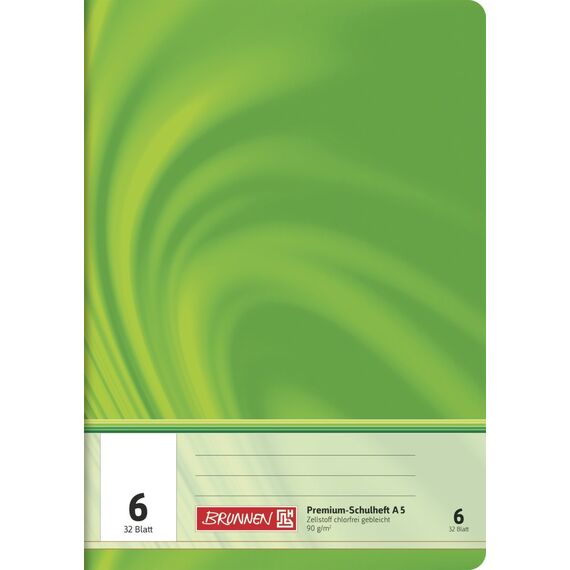Brunnen Schulheft A5 Vivendi, Lineatur 6, Blanko, 32 Blatt (Packung mit 2)