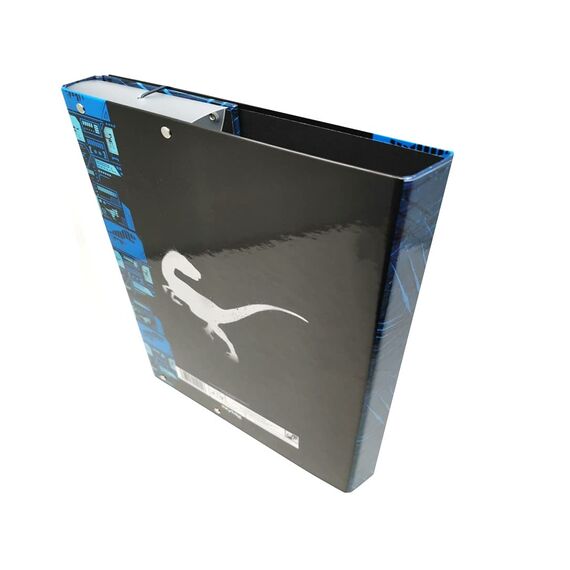 Theonoi Kinder Box Sammelbox Heftbox Heftebox Heftmappe Sammelmappe für Schulranzen Dossier Ordner mit Gummizug Gummiband und Innenklappen DIN A4 für Jungen & Mädchen (Dino Jurassic Dinosaurier)