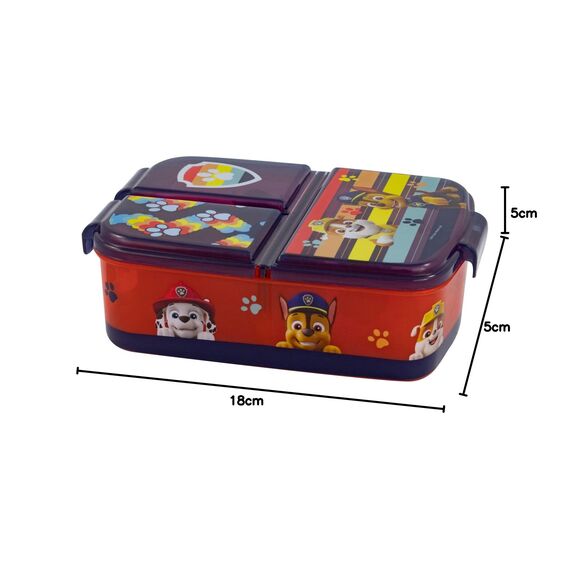 Paw Patrol Boy Brotdose dreigeteilt: PP, 3 Fächer, Sticker
