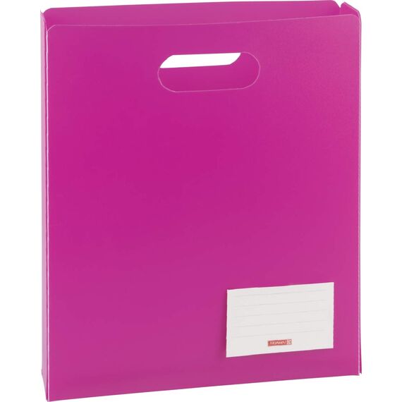 Brunnen 104163526 Heftbox FACT!pp (25 x 31 x 5 cm, aus transluzente PP-Folie für A4 Hefte und Schnellhefter, oben offen) pink