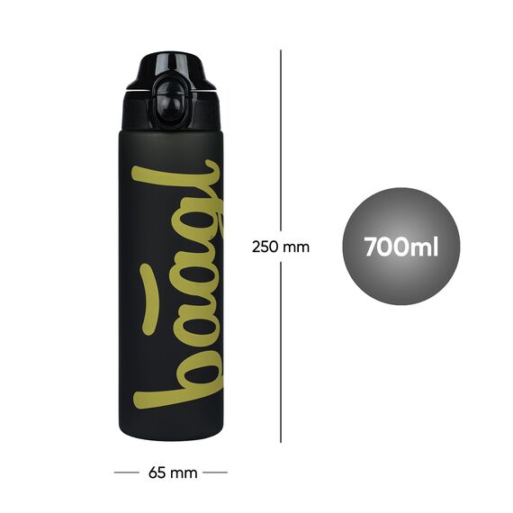 Baagl Kinder Trinkflasche, Auslaufsichere Wasserflasche 700ml, Schule und Sport Flasche für Jungen, Mädchen, Vielseitige und Praktische Flasche mit verschließbarem Deckel (Gold)
