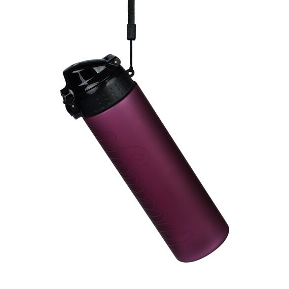 Baagl Kinder Trinkflasche, Auslaufsichere Wasserflasche 700ml, Schule und Sport Flasche für Mädchen, Vielseitige und Praktische Flasche mit verschließbarem Deckel (Ruby)